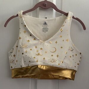 Disney Princess Jasmine Gold and Cream Sports Bra